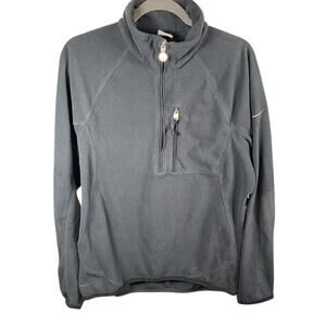 Nike- Fit Mens Navy Blue Quarter Zip Fleece Pullover Size Medium Warm Long Sleev